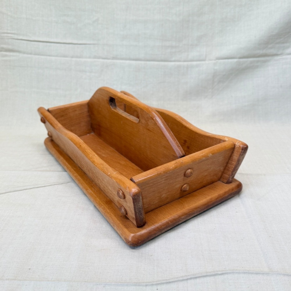 Vintage Wooden Mail Organizer Desktop Entryway Catchall Office Storage - Picture 5 of 11